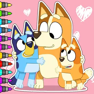 Coloring Book: Bluey Mother's Day 🕹️ Play on Mafa.Com Preview