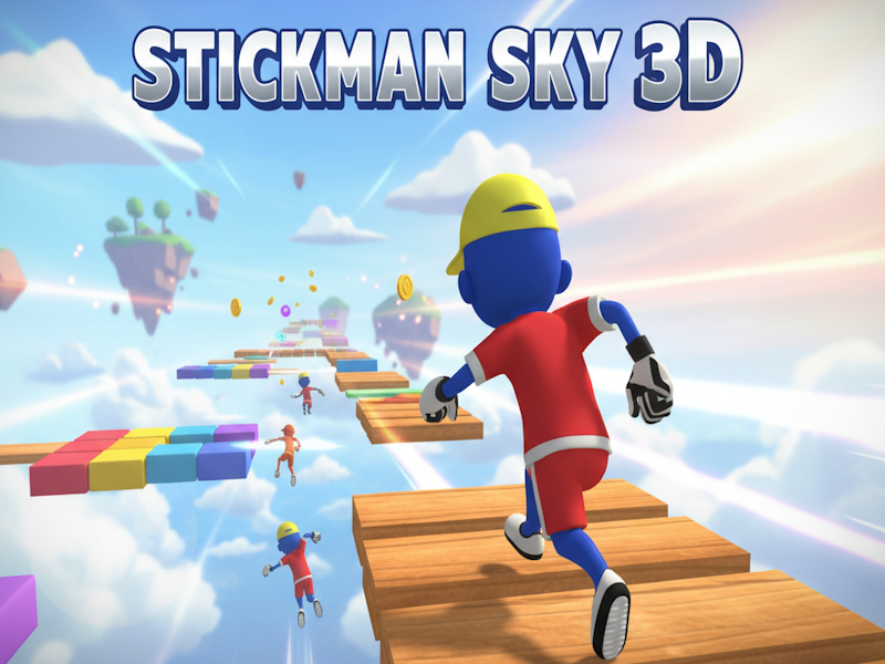 Stickman sky 3D 🕹️ Play game online on Sgames Preview