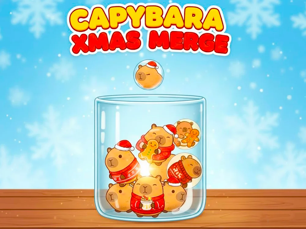Capybara Xmas Merge 🕹️ Play online on SGameS Preview