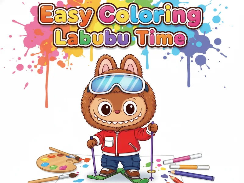 Easy Coloring Labubu Time 🕹️ Play online on SGameS Preview