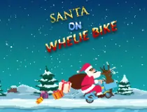 Santa On Wheelie Bike Preview
