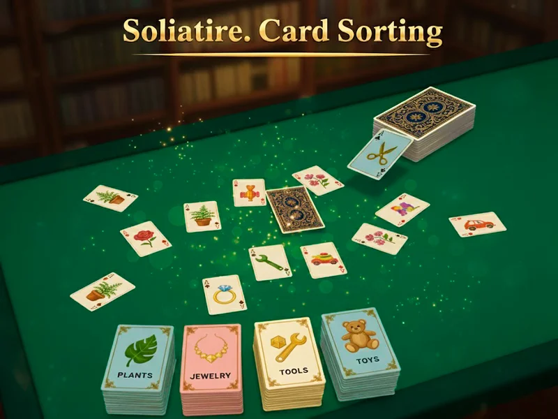 Solitaire. Card Sorting 🕹️ Play online on SGameS Preview
