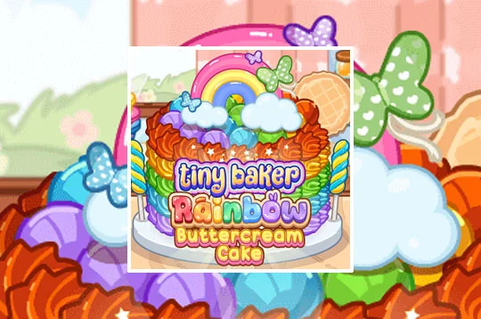 Tiny Baker Rainbow Buttercream Cake Preview