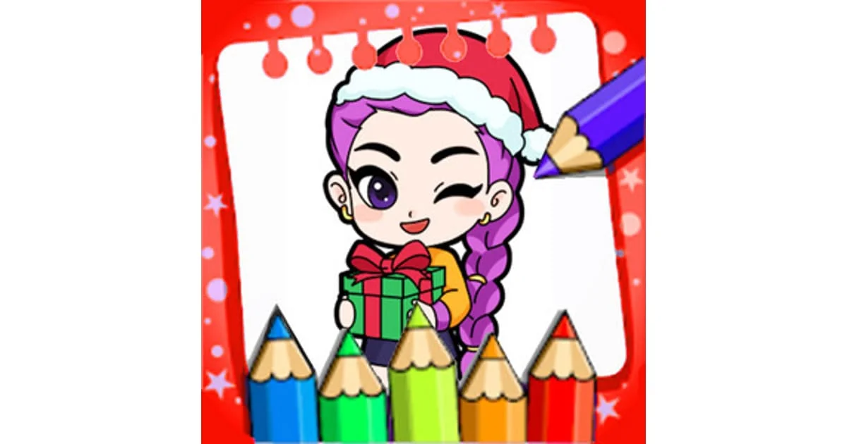 Coloring Book Game: Christmas Kpop Demon Hunters Preview